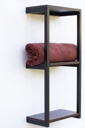 Робота Поличка для рушників в ванну кімнату із дерева та металу
