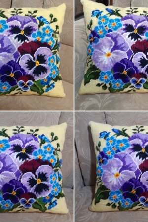 Робота Подушечка вишита напівхрестом, ручна робота