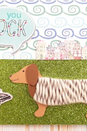 Робота Листівка "You rock" (з використанням пряжі)