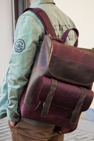 Робота Шкіряний рюкзак, Спортивний чоловічий рюкзак.