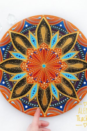 Работа декоративная тарелка Яркая 