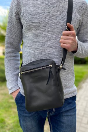 Робота Чоловічі шкіряні сумки на блискавці