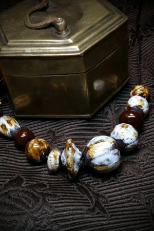 Робота Намисто Карамельний пломбір з кераміки ручної роботи