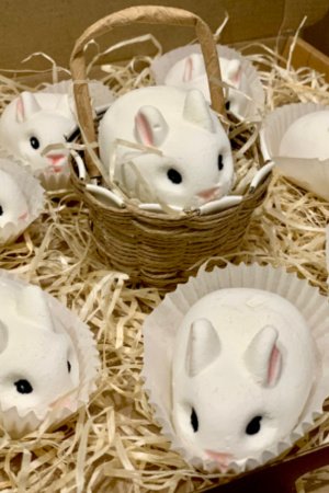 Работа Зефирные зайчики