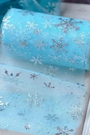 Робота Фатин блакитний зі срібними сніжинками