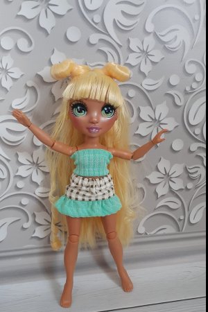 Работа Одежда для кукол RAINBOW. Юбка и топ. 