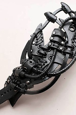 Робота шкіряний браслет Стімпанк готичний стиль 66