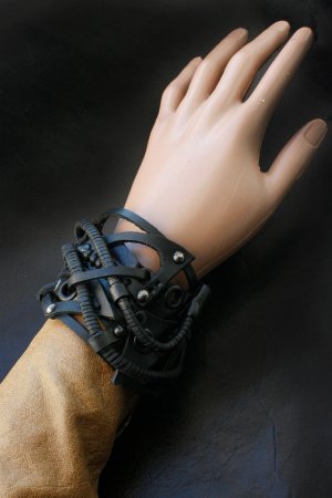 Робота шкіряний браслет Стімпанк готичний стиль 62