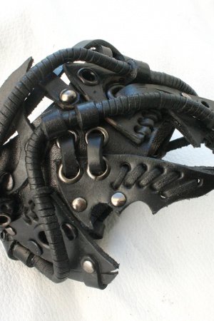 Работа кожаный браслет стимпанк готический стиль  59