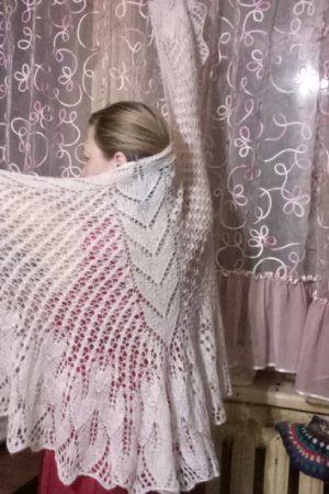 Работа Шаль "Покров Дриады" зима