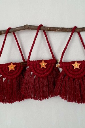 Работа Новогодние украшения бордо