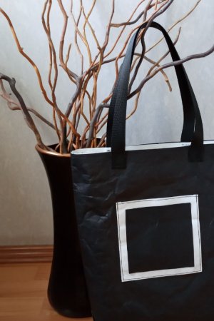 Работа ЭКО-СУМКА ЧЕРНАЯ БИОРОЗЛОЖНАЯ TYVEK DUPONT