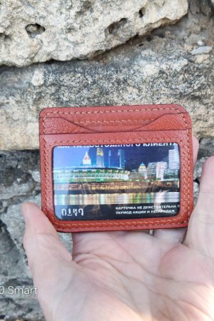 Робота Картхолдер Мінікошель з натуральної шкіри