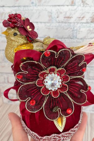 Работа Елочные украшения ручной работы , елочный шар ручной работы