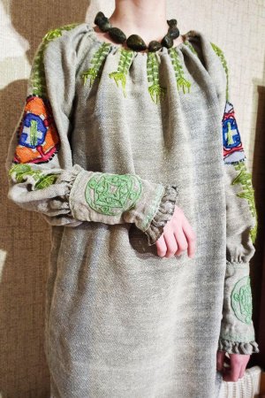 Робота Жіноча лляна сорочка. Домоткана. Авторська робота.