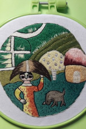 Робота Вишита картина муліне Індія