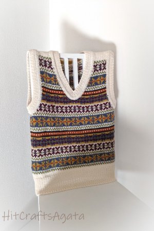 Работа Жакардовий жилет РЕТРО