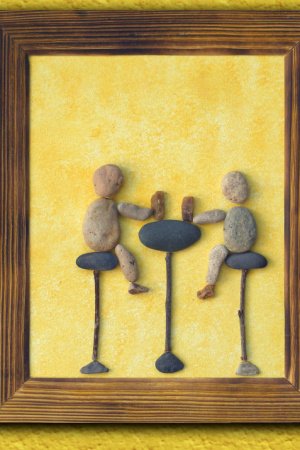 Работа Настенный декор. Картина из морской Гальки