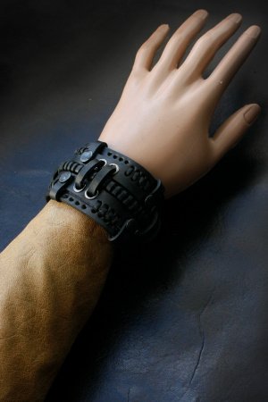 Робота шкіряний браслет Стімпанк готичний стиль 54