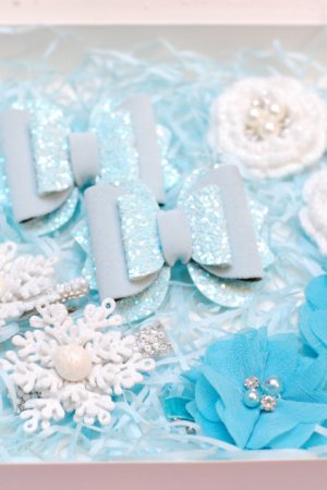 Робота Новорічний набір прикрас біло-блакитний