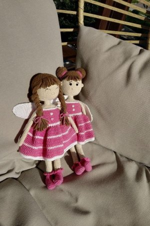 Работа Вязаная кукла фея