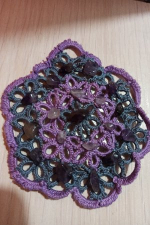 Работа Цветок жизни с аметистом