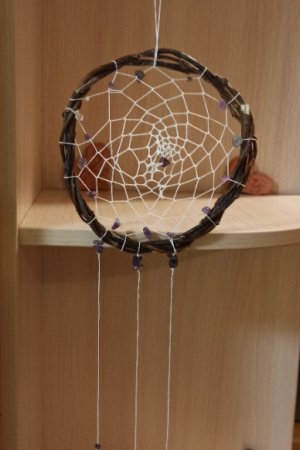 Работа Ловец снов с аметистом