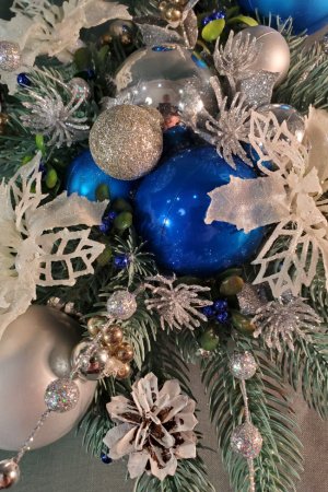 Работа Икебана новогодняя на стол или стенку