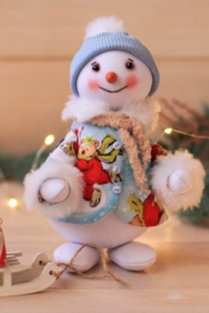 Работа Снеговик в голубом