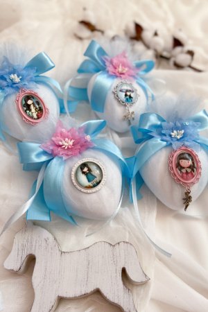 Робота Ялинкові прикраси серця блакитні