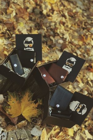 Работа Кожаный набор портмоне+ ключница