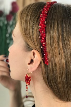 Работа Красный обруч для волос