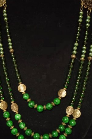 Робота Агатові зелені намисто "Богиня"