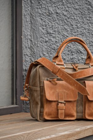 Робота Шкіряний чоловічий саквояж, Ділова чоловіча сумка