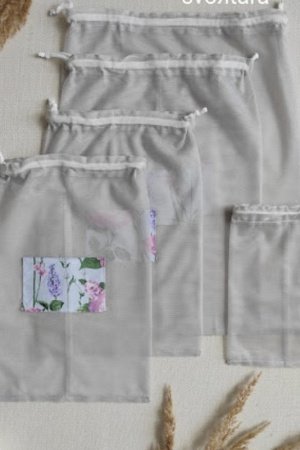 Работа Набор сумок для продуктов Fiori grey 5шт