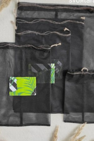 Работа Набор сумок для продуктов Palma Black 5шт