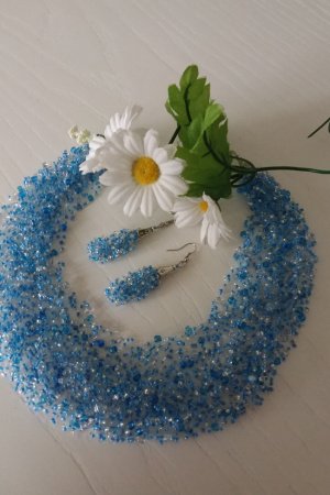 Робота Кольє Дзеркально-голубе