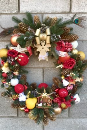 Работа Венок с вертепом