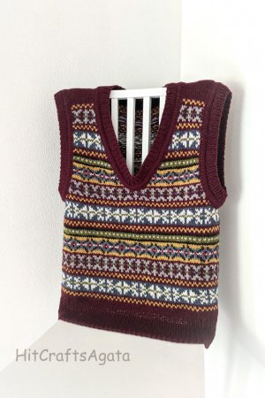 Робота Пуловер-безрукавка жакардовий