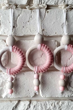 Робота Біло-рожеві новорічні кільця