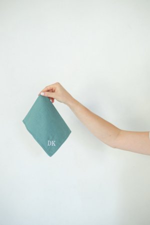 Работа Персонализированная салфетка 40 см x 40 см. Мятная