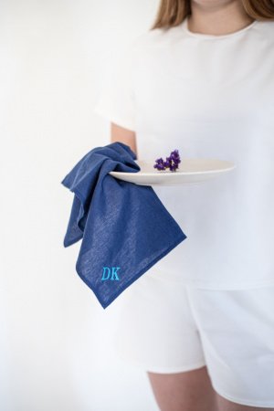 Робота Персоналізована серветка 40 см x 40 см Синій