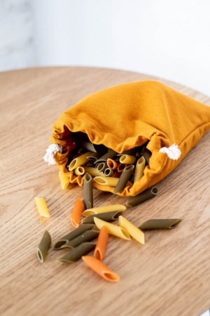 Робота Торбинка для зберігання з льону 18 см x 22 см   Оранжевий