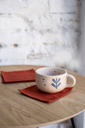 Работа Набор подставок под чашку Красный (4 шт) 11см x 11см