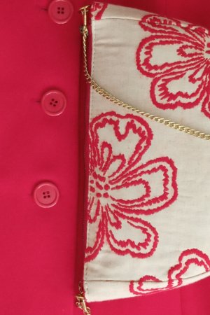 Робота Сумочка-клатч бежево-червона з  декором