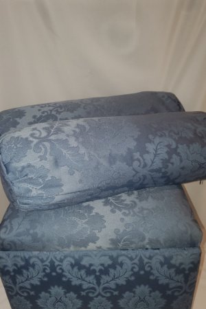 Робота Пуф синього кольору з візерунком + 2 валики