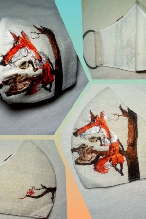 Работа "Лисица на веточке"