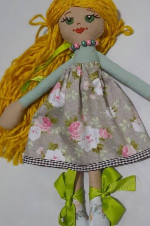 Работа Кукла ручной работы с длинными волосами