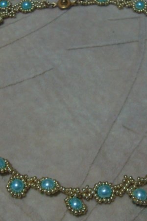 Работа Нежное колье из бусинок и бисера