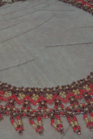 Работа Ажурное колье в этно-стиле из бисера